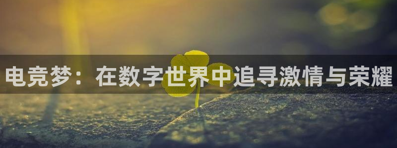小艾电竞官网：电竞梦：在数字世界中追寻激情与荣耀
